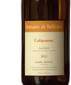image du vin Calligramme Jasnières Bellivière