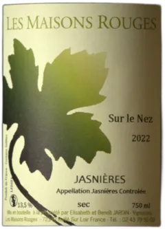 photos du vin Sur le Nez Jasnières les Maisons Rouges
