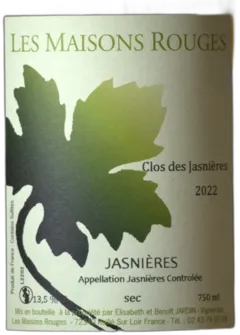 photo du vin Clos des Jasnières les Maisons Rouges