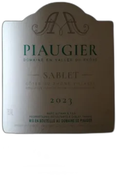 photo Blanc Côtes du Rhône Villages Sablet Domaine Piaugier
