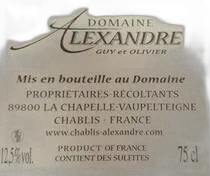 photo Chablis Vieilles Vignes Blanc