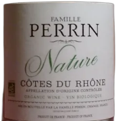 photo Cotes du Rhone Perrin & Fils Nature 2018