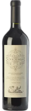 capture du vin Gran Enemigo Gualtallary Single Vineyard