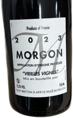 capture du vin Domaine Guy Breton Morgon Vieilles Vignes