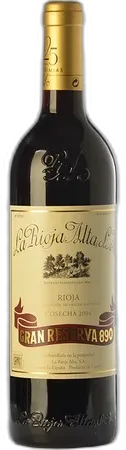 image du vin la Rioja Alta Gran Reserva 890