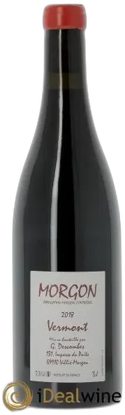 photo Morgon Cuvée Vermont Georges Descombes 2018