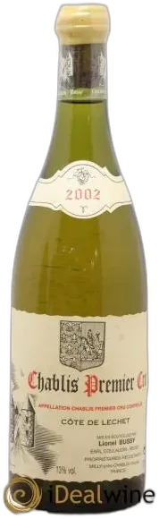 photo Chablis 1er Cru Cote de Lechet Lionel Bussy