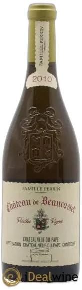 photo Châteauneuf-du-Pape Château de Beaucastel Vieilles Vignes Roussanne Famille Perrin 2010