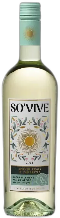 illustration du vin Vin Blanc Pays d'oc Bio (Igp) | so'Vive Faible Teneur en Alcool Gérard Bertrand