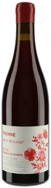 vue du vin Yvonne Bay Rouge Pineau d’Aunis 2023