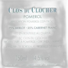 illustration du vin Clos du Clocher Pomerol