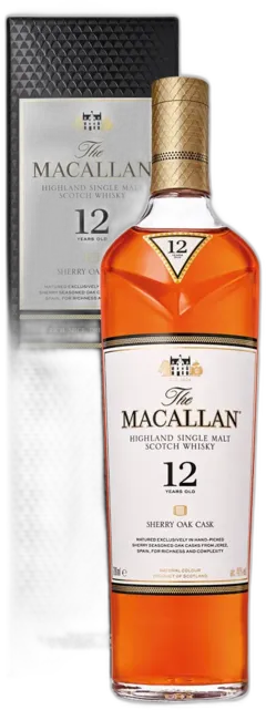 image du vin Highland Single Malt Scotch Whisky 12 Years Old Sherry Oak Cask Macallan
