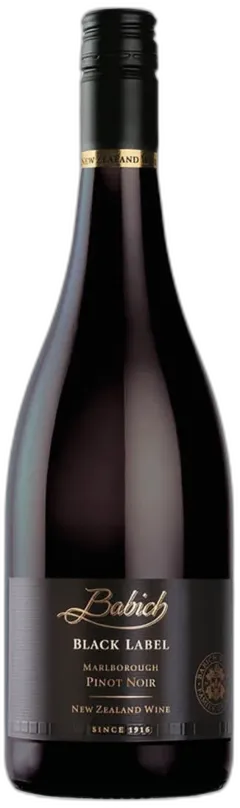 capture du vin Marlborough Pinot Noir gi Black Label Babich 2021