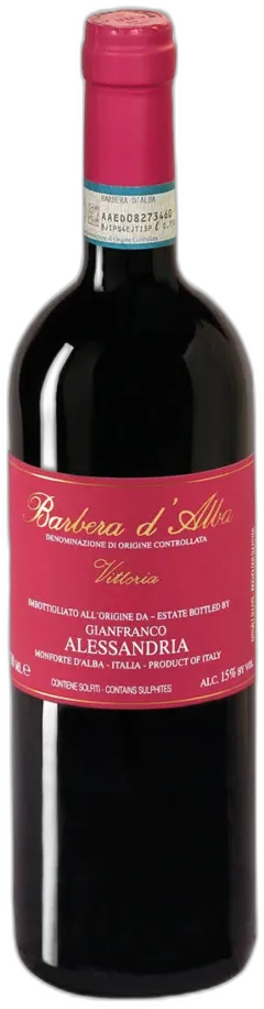 photos du vin Barbera d’Alba Doc Vittoria Gianfranco Alessandria 2021
