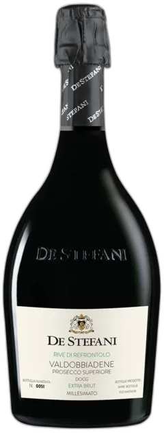 illustration du vin Valdobbiadene Prosecco Superiore Docg Extra Brut Millesimato Rive di Refrontolo de Stefani 2023