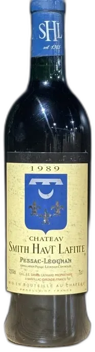 vue du vin Aop Pessac Leognan Rouge Chateau Smith Haut Laffite 1989
