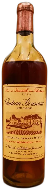 photo du vin 1928 Château Bouscaut Blanc
