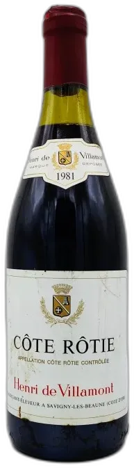 photo du vin 1981 Côte-Rotie Henri de Villamont