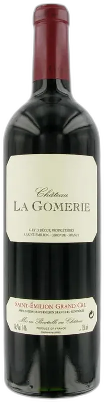 vue du vin Château la Gomerie Saint-Emilion Grand Cru Rouge 2016