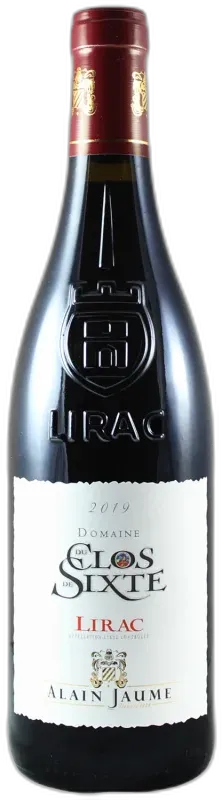 vue du vin Lirac Domaine du Clos de Sixte Rouge 2019