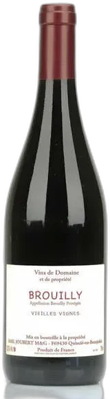 vue du vin Brouilly Vieilles Vignes Vin Rouge du Beaujolais Sans Sulfite Ajouté