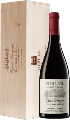 vue du vin Pinot Noir Riserva Doc Alto Adige Vigna Ganger Girlan