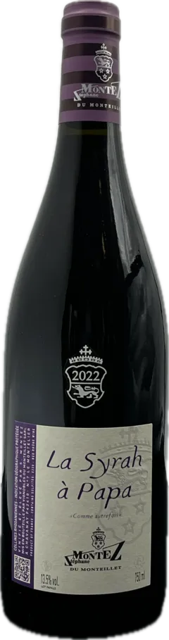 vue du vin Côtes du Rhône "Syrah à Papa" Domaine du Monteillet