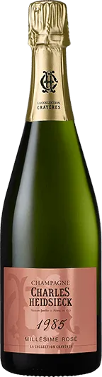 capture du vin Champagne Charles Heidsieck Millésimé Brut Collection Crayères Rosé 1985