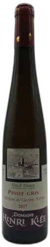 image du vin Domaine Henri Klée Pinot Gris Sélection de Grains Nobles Aop Alsace 2017