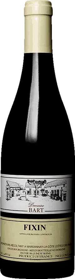 vue du vin Aoc Fixin 2023 Rouge Domaine Bart