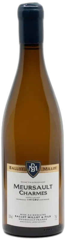 vue du vin Ballot Millot Meursault 1er Cru Charmes
