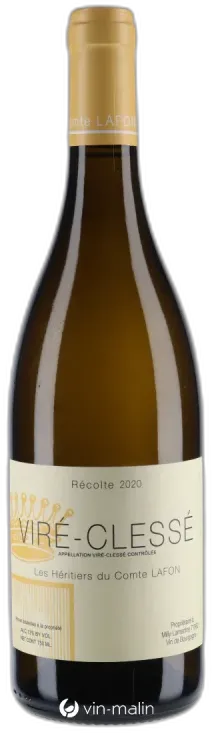 vue du vin les Héritiers du Comte Lafon Viré-Clessé 2020