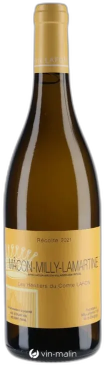 vue du vin les Héritiers du Comte Lafon Mâcon-Milly-Lamartine 2021