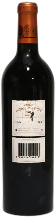 photo Pichon Longueville Baron 2003
