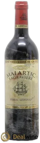 photo Château Malartic-Lagravière Cru Classé de Graves 2003