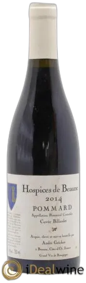 photo Pommard Cuvée Billardet Hospices de Beaune Andre Goichot