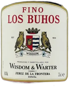 photo du vin Wisdom et Warter Fino Los Buhos