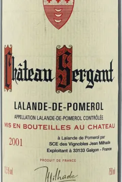 aperçu du vin Château Sergant