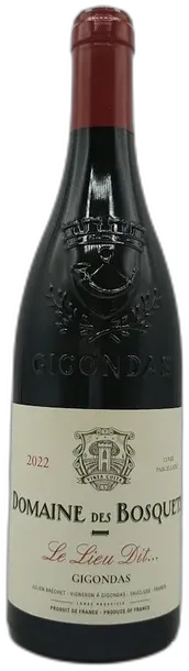 photo du vin Gigondas Domaine des Bosquets Lieu Dit