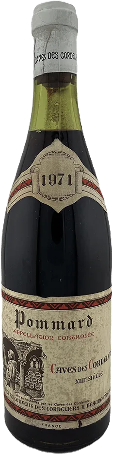 photo du vin 1971 Vin de Bourgogne Pommard Caves des Cordeliers
