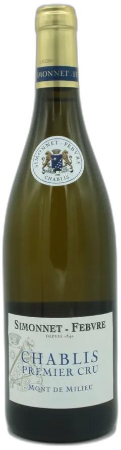 vue du vin Simonnet-Febvre Aoc Chablis 1er Cru Mont de Milieu 2017 Blanc