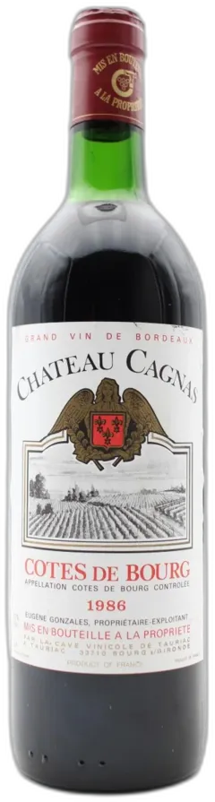 photo du vin Château Cagnas 1986