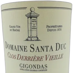 image du vin Gigondas Domaine Santa Duc Clos Derriere Vieille