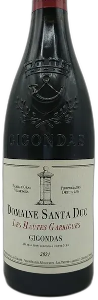 photo du vin Gigondas Domaine Santa Duc Hautes Garrigues