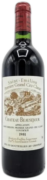 photo du vin 1981 Château Beauséjour Duffau-Lagarrosse