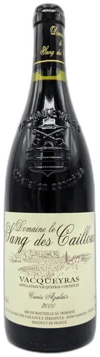 photo du vin 2000 Vacqueyras Azalaïs le Sang des Cailloux