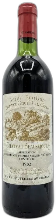 vue du vin 1982 Château Beauséjour Duffau-Lagarrosse
