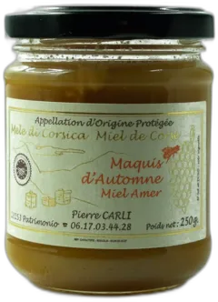 photo du vin Pierre Carli Miel Maquis d’Automne 250 gr