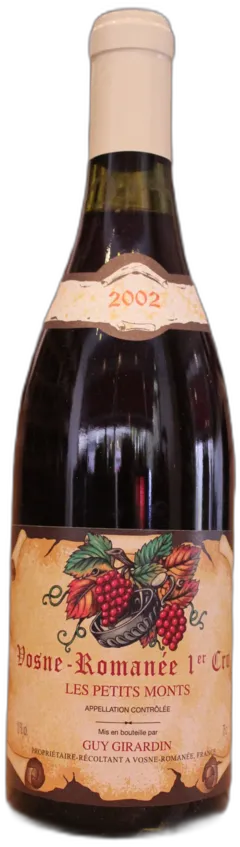 aperçu du vin Vosne Romanee 1er Cru les Petits Monts 2002 Guy Girardin