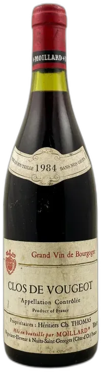 photo du vin Moillard Clos Vougeot 1984